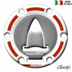 FUEL CAP STICKER RESINED WHITE ORANGE FITS KTM 1290 SUPERADVENTURE T 2017-2017