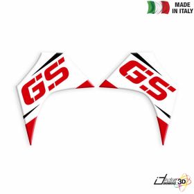 SIDE STICKERS RESINED WHITE RED FITS BMW F 800 GS 2008-2012