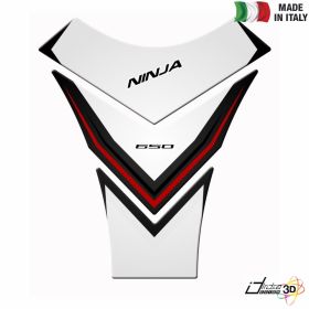 TANK PAD STICKER RESINED WHITE RED FITS KAWASAKI NINJA 650 2010-2017