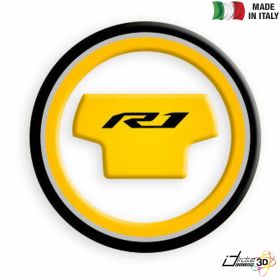 FUEL CAP STICKER RESINED YELLOW FITS YAMAHA YZF 1000 R1M 2015-2017
