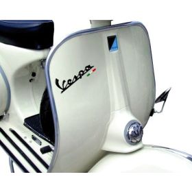 ADESIVI/STICKERS RESINATI 3D SCRITTA VESPA ADESIVO PER PIAGGIO+BANDIERA ITALIANA
