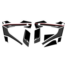 SET PROTEZIONE FIANCHI CARBON ROSSO