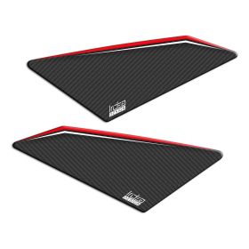 PROTEZIONE FIANCHI POSTERIORE CARBON ROSSO