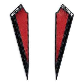 ADESIVI 3D LATERALI IRIDEA DESIGN CARBON ROSSO