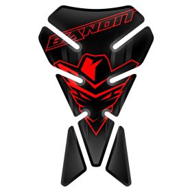 TANK PAD ANTI SCRATCH RESINED STICKER BLACK RED FITS SUZUKI BANDIT GSF 600 1200