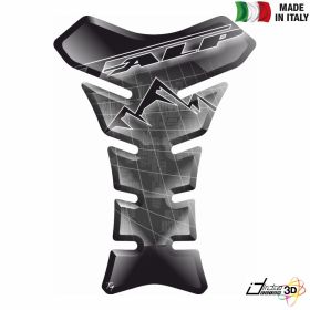 PROTEGE RESERVOIR ADHESIF RESINE 3D NOIR GRIS FITS HONDA TRANSALP 650 700