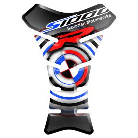 TANK PAD ANTI SCRATCH RESINED 3D STICKER BLUE RED FITS BMW S 1000 R