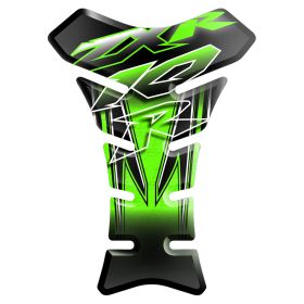 TANK PAD RESINED 3D STICKER GREEN BLACK FITS KAWASAKI ZX-10R NINJA 1000