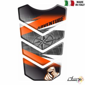 PROTEGE RESERVOIR ADHESIF RESINE 3D ORANGE GRIS FITS KTM 1190 1290 ADVENTURE