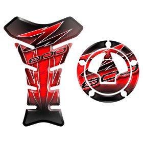 TANKSCHUTZ DECKEL AUFKLEBER 3D ROT SCHWARZ FITS KAWASAKI Z 800 Z800 2013 2016