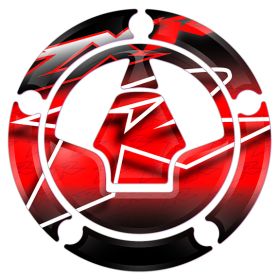 ADESIVO 3D TAPPO BENZINA ROSSO NERO FOR