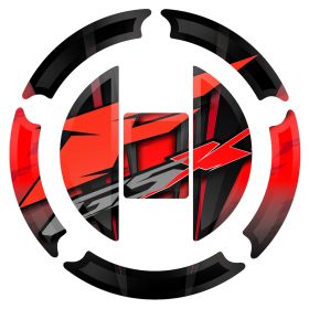 FUEL CAP RESINED STICKER RED BLACK FITS SUZUKI GSX F 650 1250 2008 2014