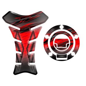 ADHESIFS RESINE RESERVOIR + BOUCHON ROUGE NOIR FITS YAMAHA FZ6 FAZER 2004 2011