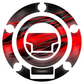 FUEL CAP ANTI SCRATCH RESINED STICKER RED BLACK FITS YAMAHA FZ6 FAZER 2004 2011