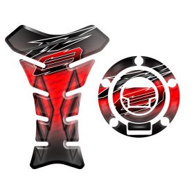ADHESIFS 3D RESERVOIR + BOUCHON ROUGE NOIR FITS YAMAHA FZ8 FAZER 800 2010 2015