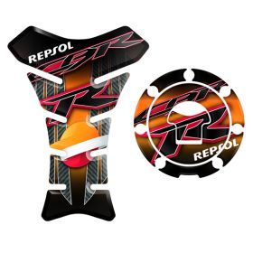 ADHESIFS RESINE 3D RESERVOIR + BOUCHON REPS FITS HONDA CBR 600 RR 2005 2009
