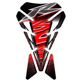 PROTEGE RESERVOIR ADHESIF RESINE 3D ROUGE BLANC FITS YAMAHA YZF 600 R6