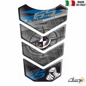 TANKSCHUTZ AUFKLEBER BEHARZTE SILBER BLAU FITS BMW R 1200 GS ADVENTURE