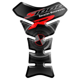 TANKSCHUTZ AUFKLEBER BEHARZTE 3D ANTI KRATZ SILBER ROT FITS BMW S 1000 R