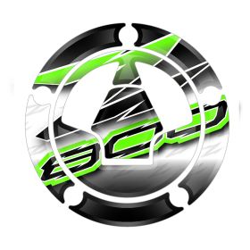 FUEL CAP RESINED STICKER WHITE GREEN FITS KAWASAKI Z 800 Z800 2013 2016