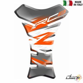 TANKSCHUTZ AUFKLEBER BEHARZTE 3D ANTI KRATZ WEISS SILBER FITS KTM RC8 1190