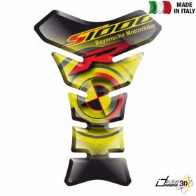 TANK PAD ANTI SCRATCH RESINED 3D STICKER YELLOW RED FITS BMW S 1000 R