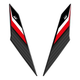 PROTEZIONI FRONTALI CARBON ROSSO