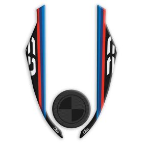 Adesivo 3D parafango IRIDEA DESIGN nero rosso blu