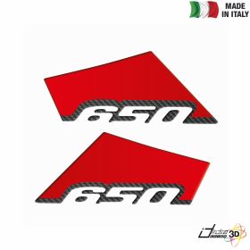 ADESIVI RESINATI PROTEZIONI LATERALI 3D SUZUKI V-STROM 650 2017-2018 - ROSSO