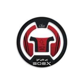 3D tank cap sticker IRIDEA DESIGN carbon red