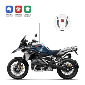 3D tank cap sticker IRIDEA DESIGN white