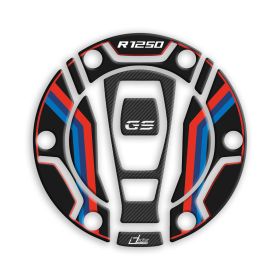 3D tank cap sticker IRIDEA DESIGN black red blue