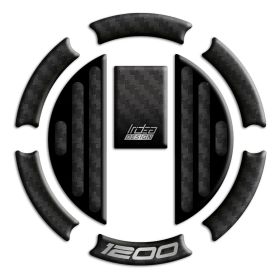FUEL CAP STICKER CARBON BLACK