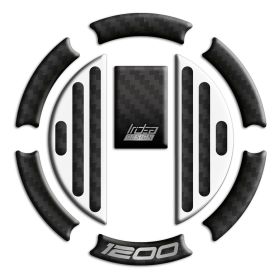 FUEL CAP STICKER CARBON WHITE