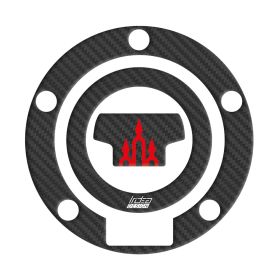 ADESIVO TAPPO BENZINA CARBON ROSSO