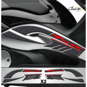 STICKERS 3D BOOMERANG PROTECTION SCRATCHES FOR YAMAHA TMAX 08-11 CARBON RED
