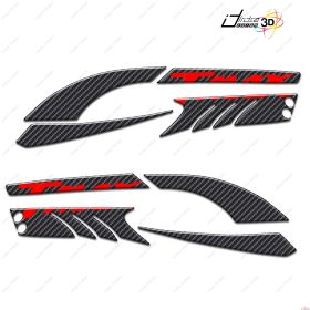 STICKERS 3D BOOMERANG PROTECTION SCRATCHES FOR YAMAHA TMAX 08-11 CARBON RED