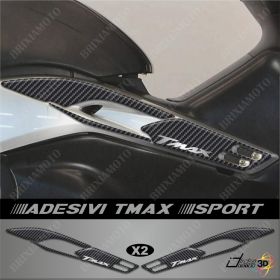 STICKERS BOOMERANG RESINED 3D COMPATIBLE YAMAHA T-MAX 500 01-07 CARBON SILVER