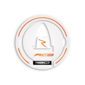 FUEL CAP STICKER RESINED WHITE FITS KTM RC8 R