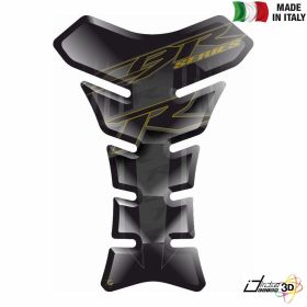 TANK PAD ANTI SCRATCH RESINED 3D STICKER GOLD BLACK FITS HONDA CBR 250 R