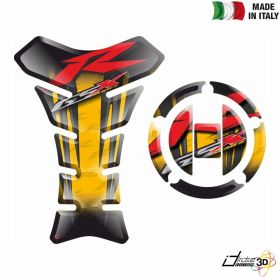 TANKSCHUTZ DECKEL AUFKLEBER 3D GOLD ROT FITS SUZUKI GSX-R 600 750 2006 2010