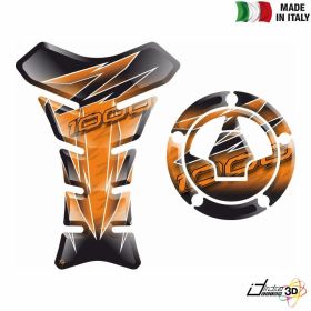RESINED STICKERS KIT TANK + CAP ORANGE BLACK FITS KAWASAKI Z 1000 2010 2013