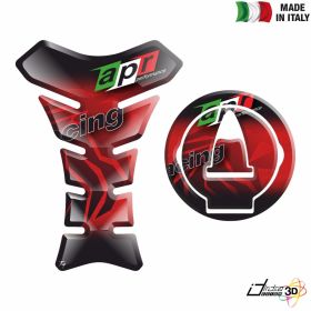 RESINED STICKERS KIT TANK + CAP RED BLACK FITS APRILIA RSV 4 R 1000 2010 2013