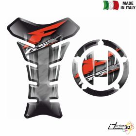 RESINED STICKERS KIT TANK + CAP GREY RED FITS SUZUKI GSX F 650 1250 2008 2014