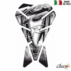 STICKER TANK PAD RESINED 3D WHITE BLACK FITS KAWASAKI ZX-10R NINJA 1000