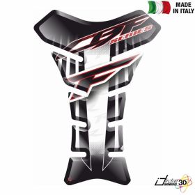 TANK PAD ANTI SCRATCH RESINED 3D STICKER WHITE RED FITS HONDA CBF 500