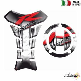 ADHESIFS 3D RESERVOIR + BOUCHON BLANC ROUGE FITS SUZUKI GSX-R 600 750 2006 2010
