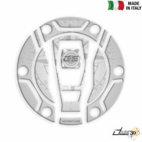 ADESIVO TAPPO BENZINA 3D NERO BIANCO FOR
