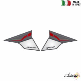 ADHESIFS LATERALES RESINE NOIR BLANC POUR YAMAHA MT-09 TRACER 900 2018-2019