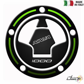 TANKDECKEL AUFKLEBER BEHARZTE GRUN FUR KAWASAKI ZX10R NINJA 2010-2015